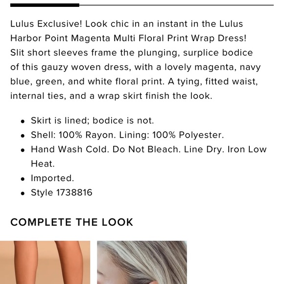 Lulu’s Harbor Point Magenta Multi Floral Print Wrap Dress - Picture 2 of 8